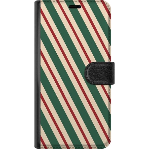 Kompatibelt Lommeboketui til Apple iPhone 17e Grønne retrostriper grønn