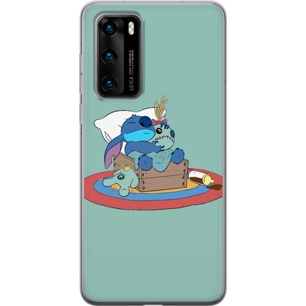 Huawei P40 Läpinäkyvä kuori Stitch nukkui hyvin