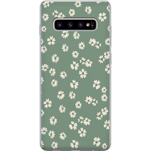 Samsung Galaxy S10+ Läpinäkyvä kuori Kukkaisunelma - Värikäs Kukkakuvio