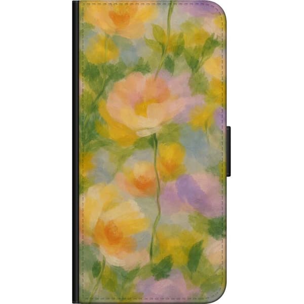 Kompatibel Tegnebogsetui til OnePlus 9 Pro Solvarme blomster i håndmalet romantisk stil