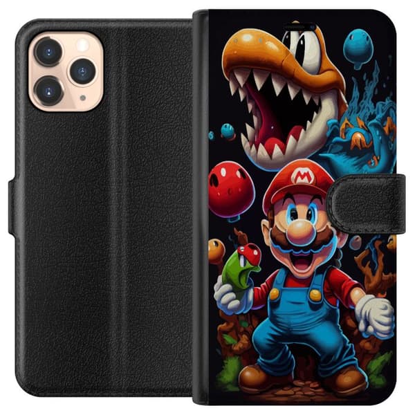 Kompatibelt Plånboksfodral till Apple iPhone 11 Pro Mario och vänner