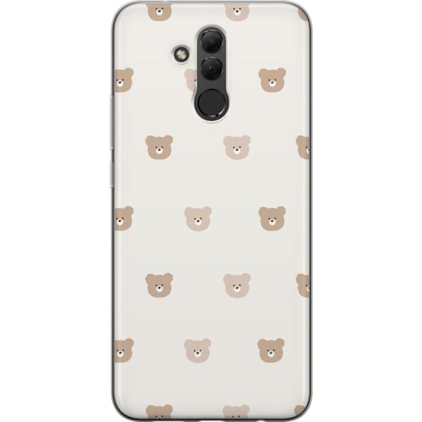Huawei Mate 20 lite Läpinäkyvä kuori Teddy-tausta - söpöt teddykarhut pehmeällä taustalla