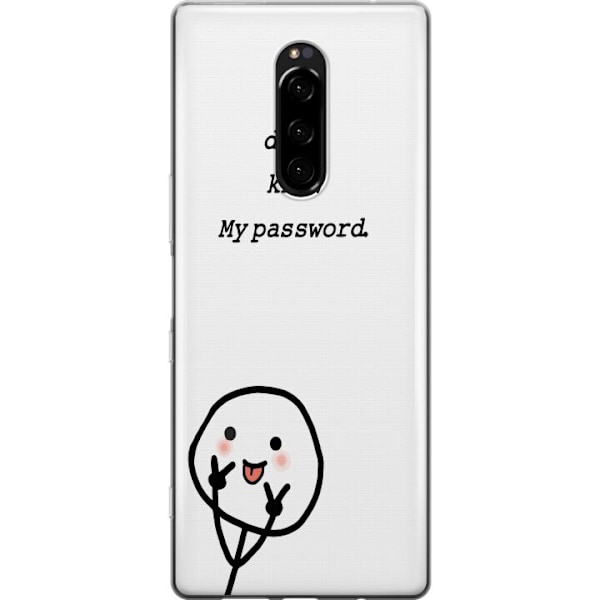 Sony Xperia 1 Genomskinligt Skal You Don’t Know My Password – edgy textmotiv med attityd