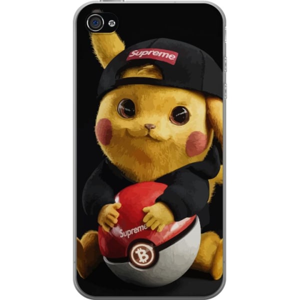 Apple iPhone 4 Gjennomsiktig deksel Pikachu Supreme