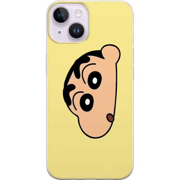 Apple iPhone 15 Plus Genomskinligt Skal Peeking Shinchan