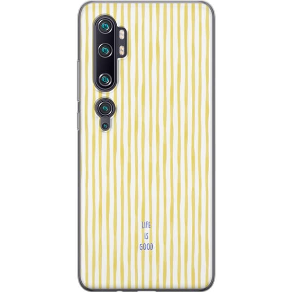 Kompatibelt Mobildeksel til Xiaomi Mi Note 10 Pro Life Is Good gul