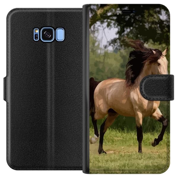 Kompatibelt Plånboksfodral till Samsung Galaxy S8 Häst