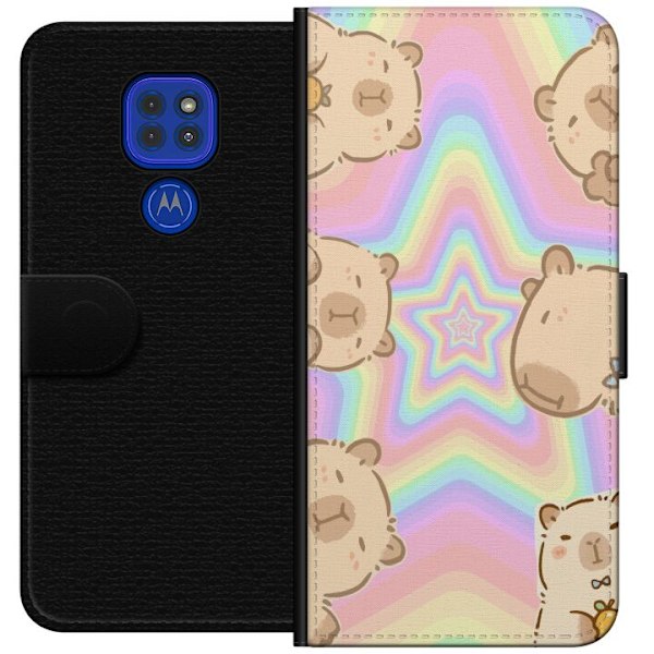 Motorola Moto G9 Play Tegnebogsetui Kawaii Capybara Galaxy Sø