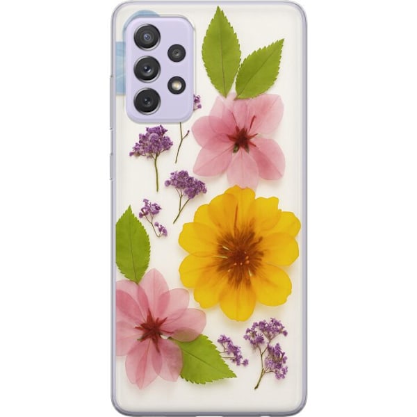 Samsung Galaxy A52s 5G Gennemsigtig cover Pressede blomster