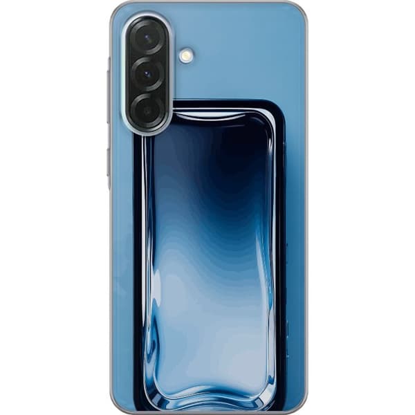 Kompatibel Mobilcover til Samsung Galaxy A36 Abstrakt blå glaseffekt med bløde overgange og blanke reflektioner blå