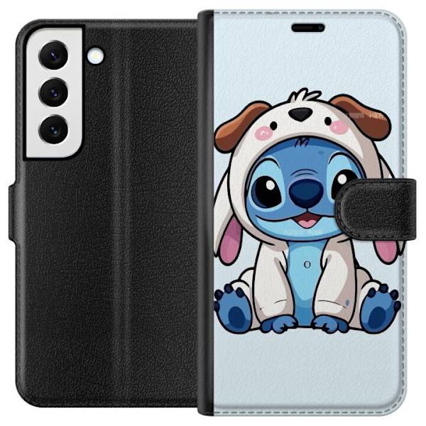 Samsung Galaxy S22+ 5G Tegnebogsetui Stitch Hundekostume Lilo & Stitch Disney Sjovt Design Blå Udlænding Tegneseriekarakter Populær Børne Disney F