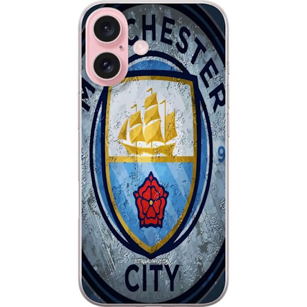 Apple iPhone 16 Gennemsigtig cover Manchester City FC