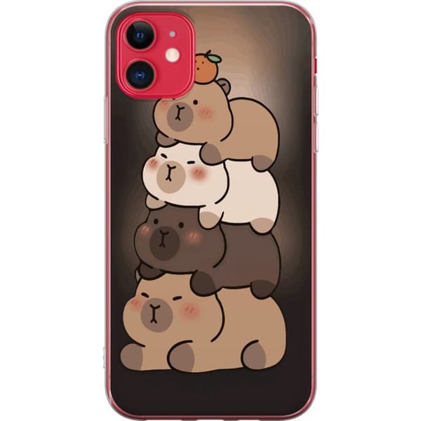Kompatibelt Mobilskal till Apple iPhone 11 Capybara Kawaii Cute Djur Figur