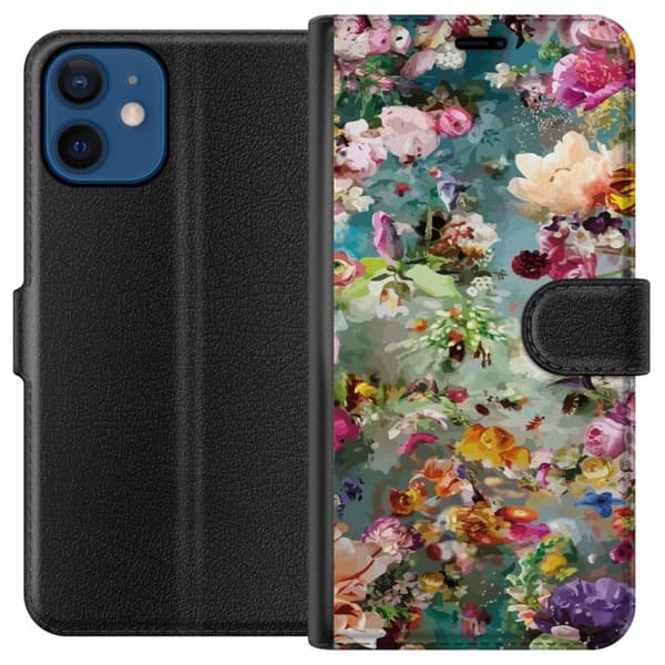 Kompatibelt Plånboksfodral till Apple iPhone 12 Blommor