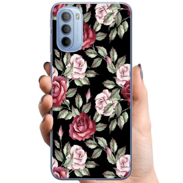 Motorola Moto G31 TPU Mobilskal Blommor