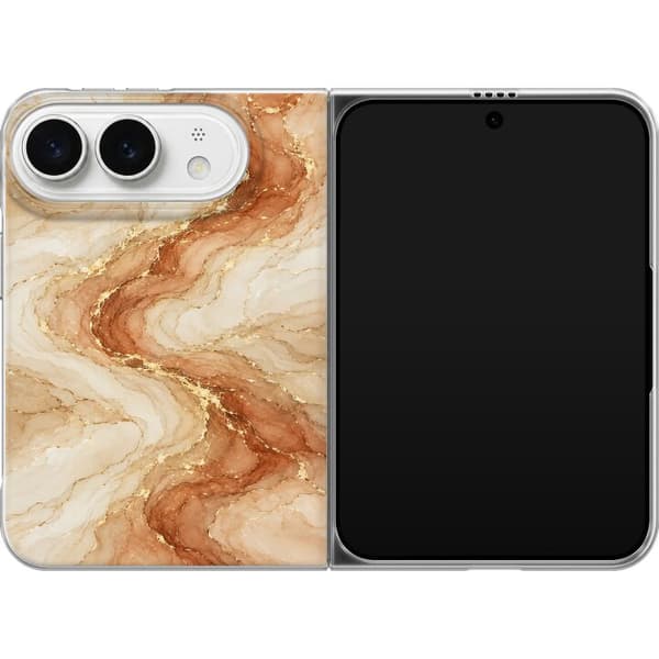 Kompatibel Mobilcover til Apple iPhone Duo Sandmarmor beige
