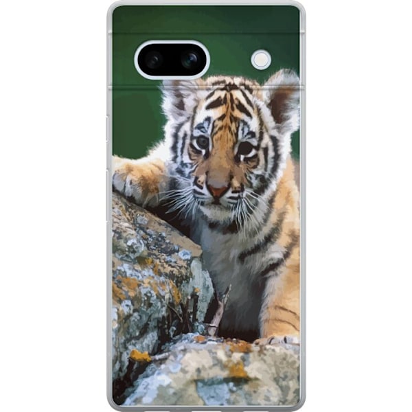 Google Pixel 7a Gjennomsiktig deksel Tiger