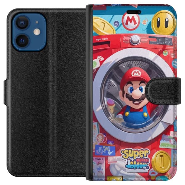 Kompatibel Tegnebogsetui til Apple iPhone 12 mini Mario
