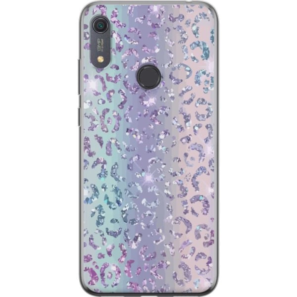 Huawei Y6s (2019) Gennemsigtig cover Glitter Leopard