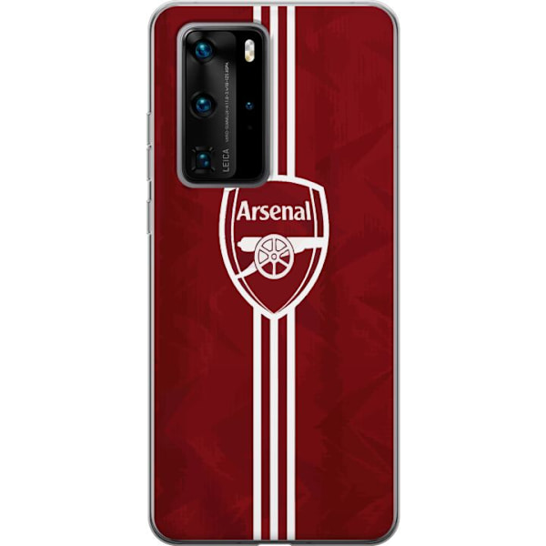 Huawei P40 Pro Läpinäkyvä kuori Arsenal Emblem Jalkapallo Premier League Seuravaakuna Punainen Valkoinen Ikoninen Fanit Lontoo Urheilu Motiivi