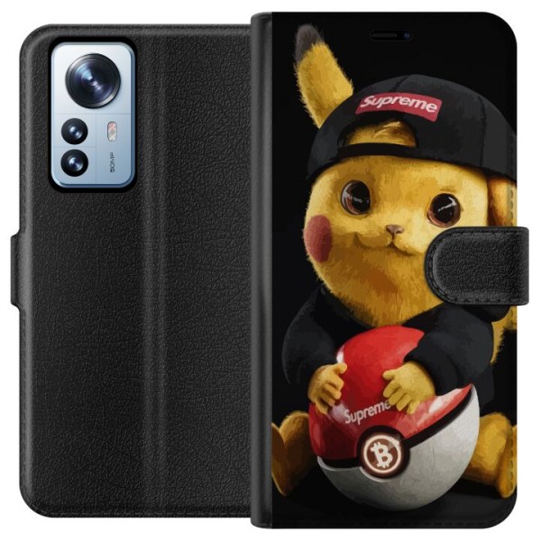 Xiaomi 12 Pro Lommeboketui Pikachu Supreme