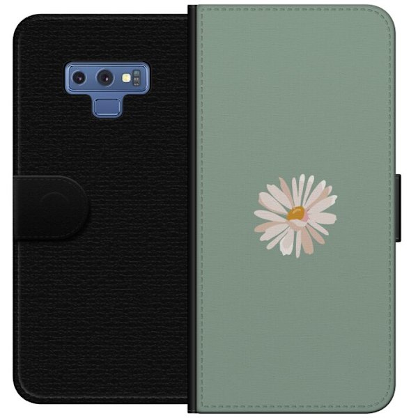 Samsung Galaxy Note9 Lompakkokotelo Vihreä Minimalikukka - ty