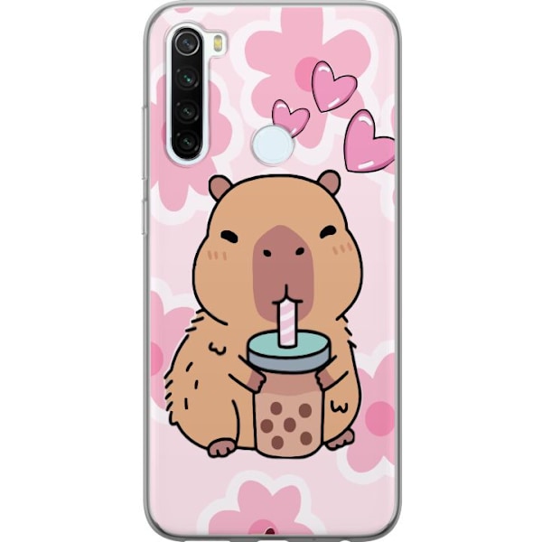 Xiaomi Redmi Note 8 Läpinäkyvä kuori Kawaii Capybara Sydän