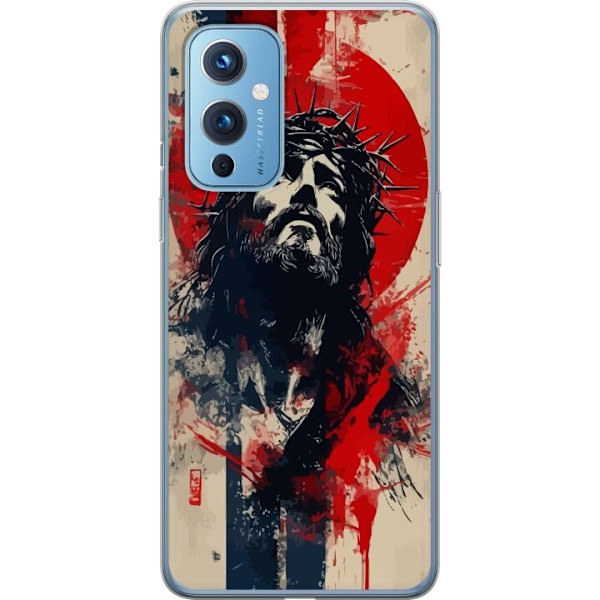 OnePlus 9 Läpinäkyvä kuori Jeesus ristillä - kristillinen aihe vahvalla symboliikalla uskosta ja toivosta
