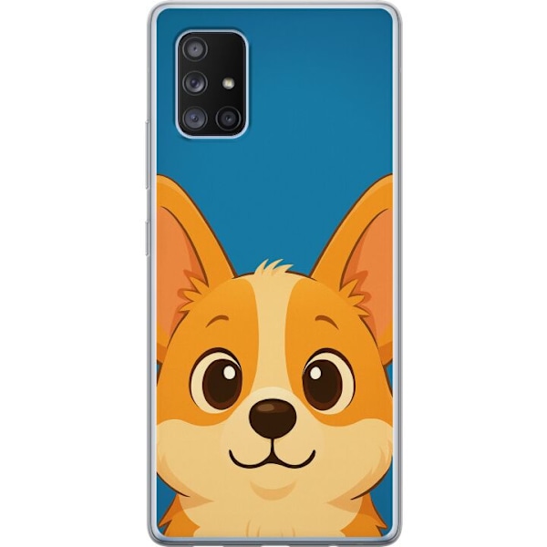 Samsung Galaxy A71 5G Läpinäkyvä kuori Hello Corgi