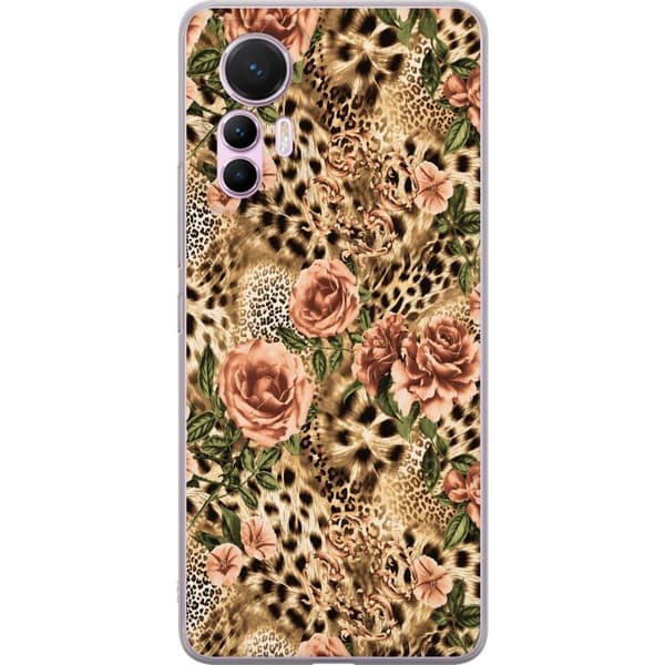 Kompatibelt Mobilskal till Xiaomi 12 Lite Bruna leopardrosor brun