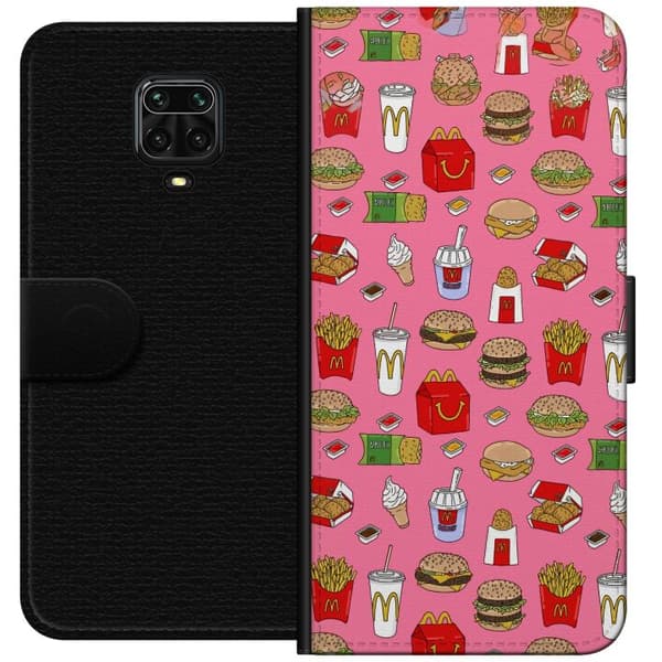 Kompatibelt Lommeboketui til Xiaomi Redmi Note 9S Fastfood rosa