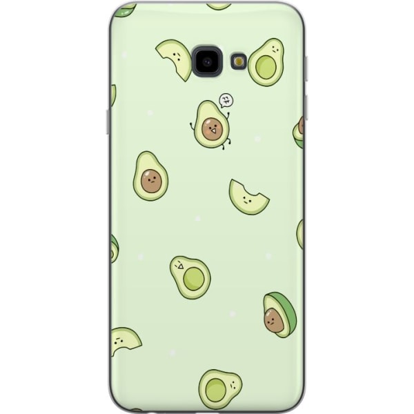 Samsung Galaxy J4+ Gennemsigtig cover Avocado Mønster