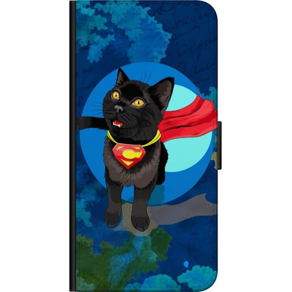 Kompatibel Tegnebogsetui til Huawei P smart Superkatt blå
