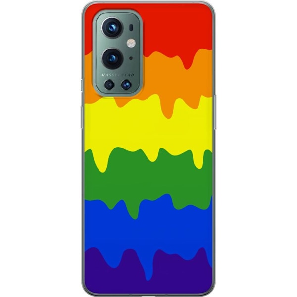 OnePlus 9 Pro Läpinäkyvä kuori Tippuva Rakkaus
