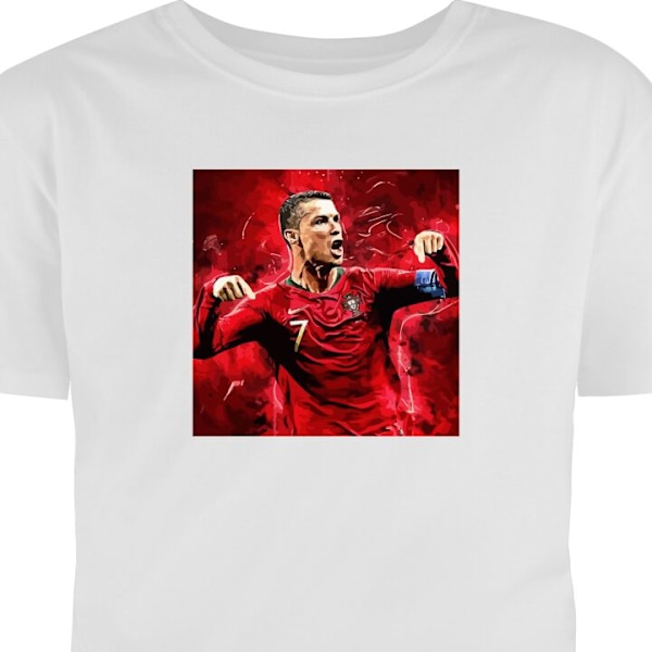 Børne T-shirt | Behagelig T-shirt til Børn Ronaldo hvid 12-13 År