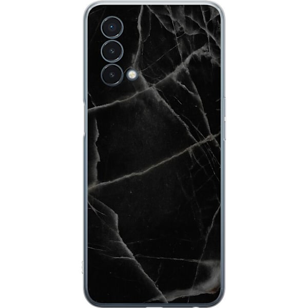 OnePlus Nord N200 5G Läpinäkyvä kuori Musta marmori