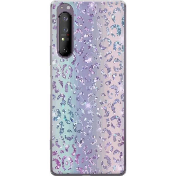 Sony Xperia 1 II Gennemsigtig cover Glitter Leopard