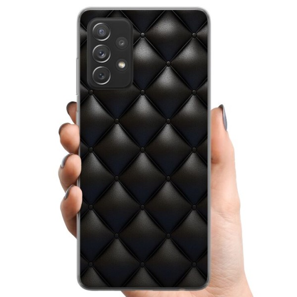 Samsung Galaxy A52 5G TPU Matkapuhelimen kuori Nahka Musta