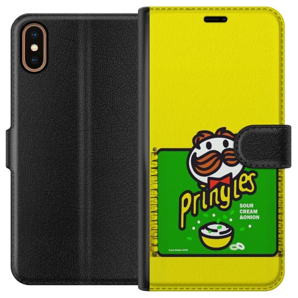 Kompatibel Tegnebogsetui til Apple iPhone X Pringles gul