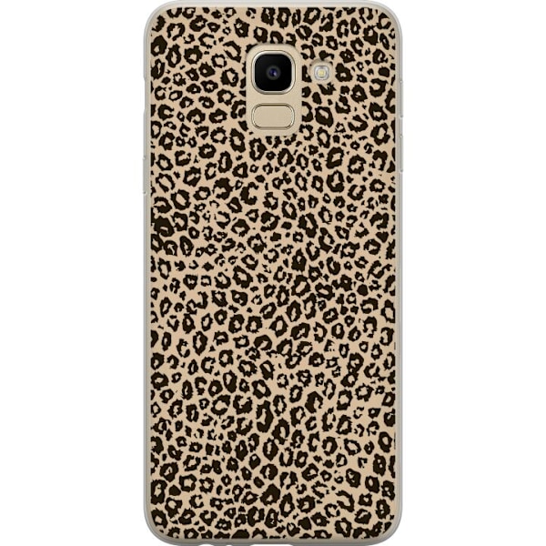 Samsung Galaxy J6 Genomskinligt Skal Leopard Mönster