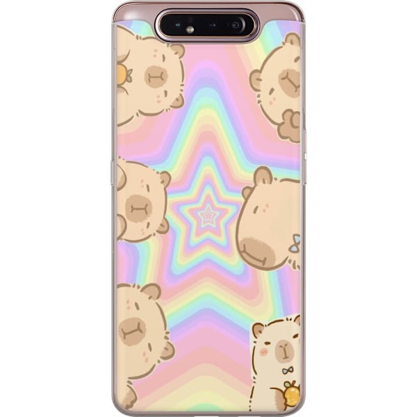 Samsung Galaxy A80 Genomskinligt Skal Kawaii Capybara Galaxy S