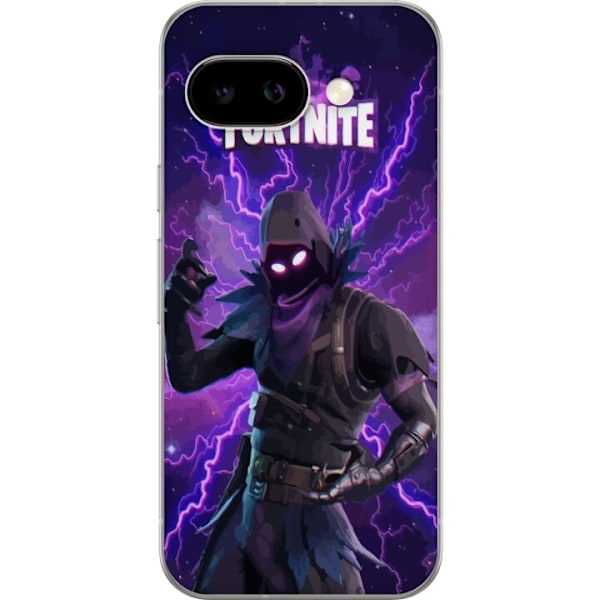 Google Pixel 9a Genomskinligt Skal Fortnite Raven – Mörk Stridsikon från Battle Royale