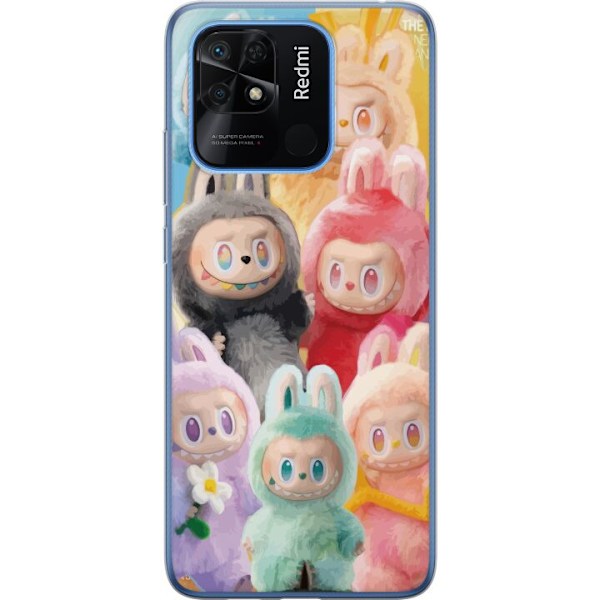 Xiaomi Redmi 10C Genomskinligt Skal Labubu Sketch Style – Handritat monster i tusch