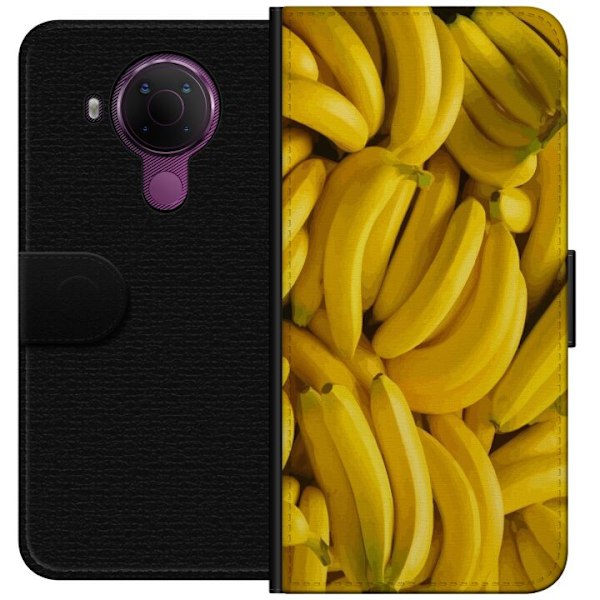 Nokia 5.4 Plånboksfodral Banana Pattern – lekfullt mönster