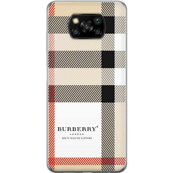 Xiaomi Poco X3 NFC Genomskinligt Skal Burberry