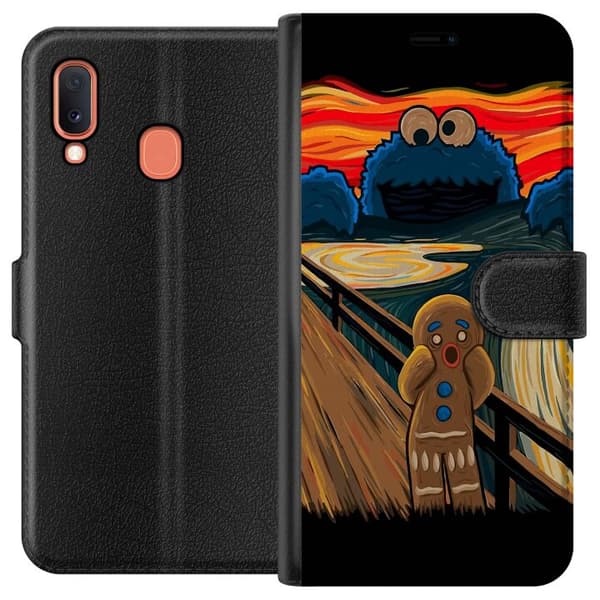 Kompatibelt Lommeboketui til Samsung Galaxy A20e Kakemonsteret