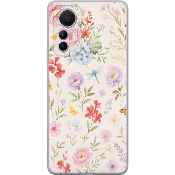 Xiaomi 12 Lite Genomskinligt Skal Blommor