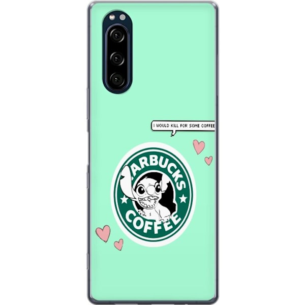 Sony Xperia 5 Gennemsigtig cover Stitch Kaffe