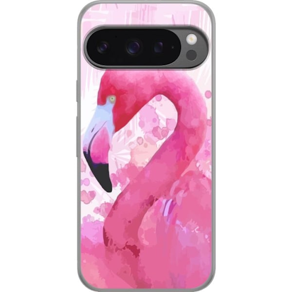 Google Pixel 9 Pro XL Genomskinligt Skal Flamingo