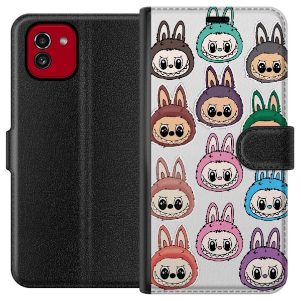 Samsung Galaxy A03 Lommeboketui Labubu Macaron Monster - Søt